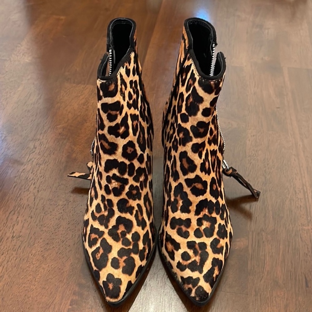 Aldo Leopard Print High Ankle Boot, Size 7 - image 1